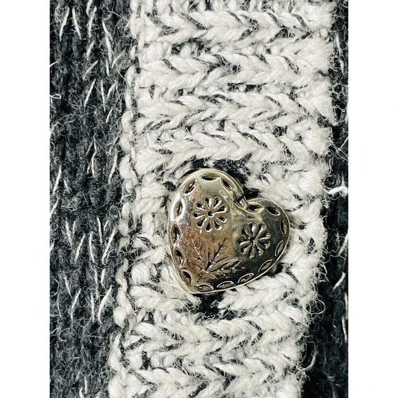 CST Studio Knit Sweater 2X Ramie Cotton Blend Heart Button Accent Stretch Womens - Picture 3 of 8